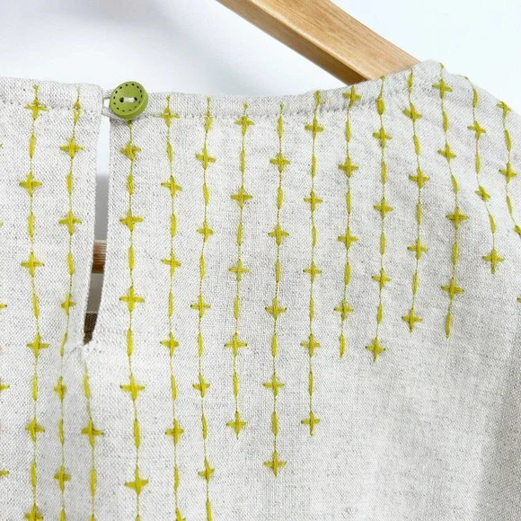 Gudrun Sjoden Beige Midi Dress with Patterned Accents - Picture 5 of 6